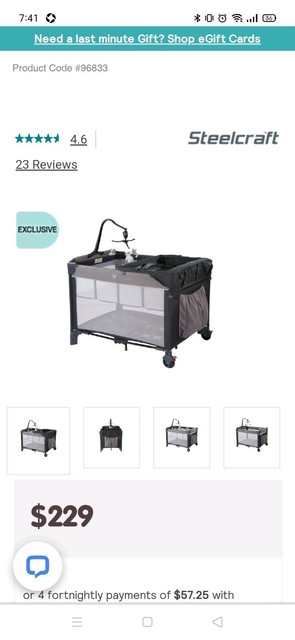 steelcraft snooze n play portacot